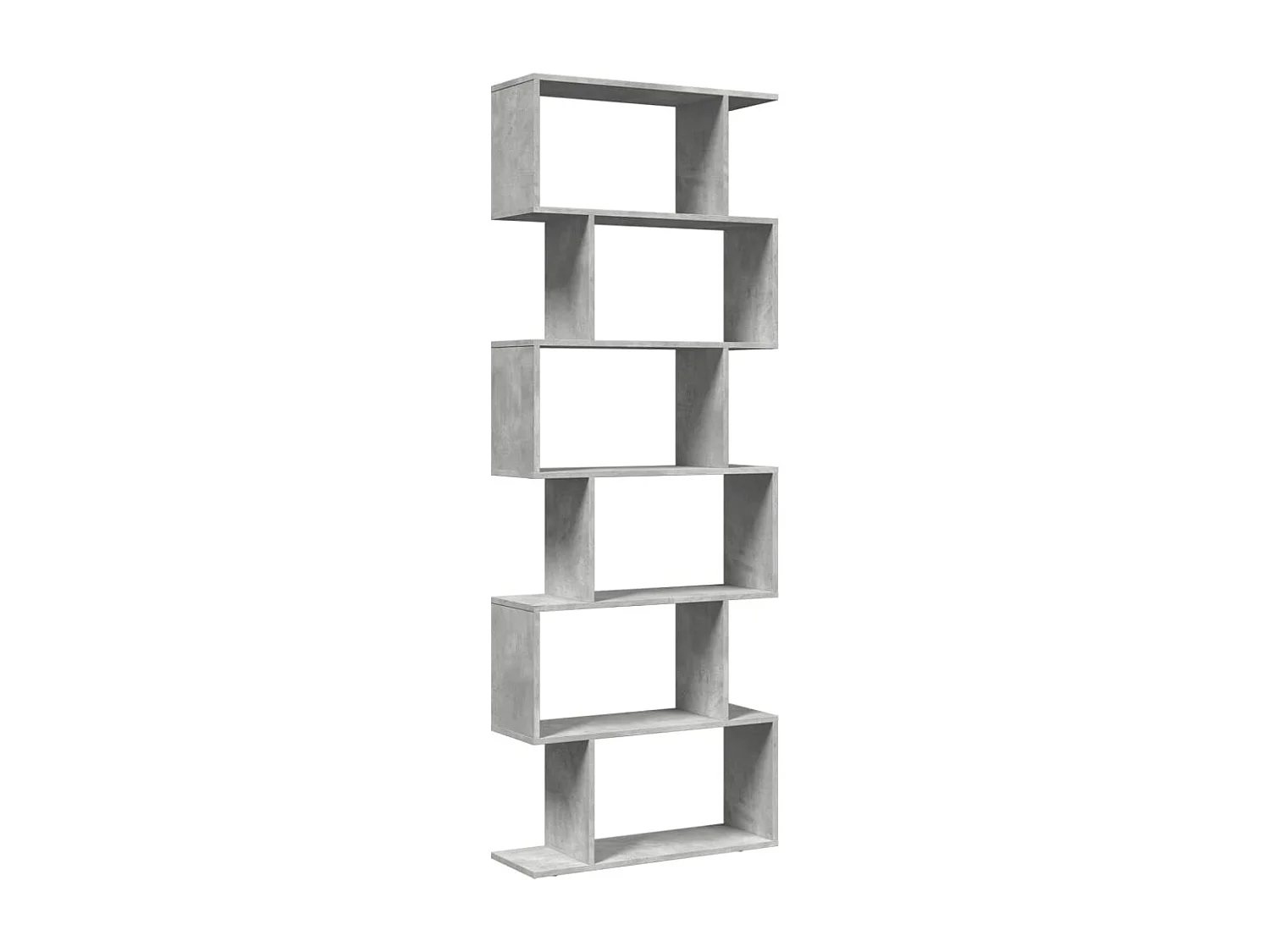 Libreria Divisorio 6Piani Grigio Cemento 70x24x193cm Truciolato