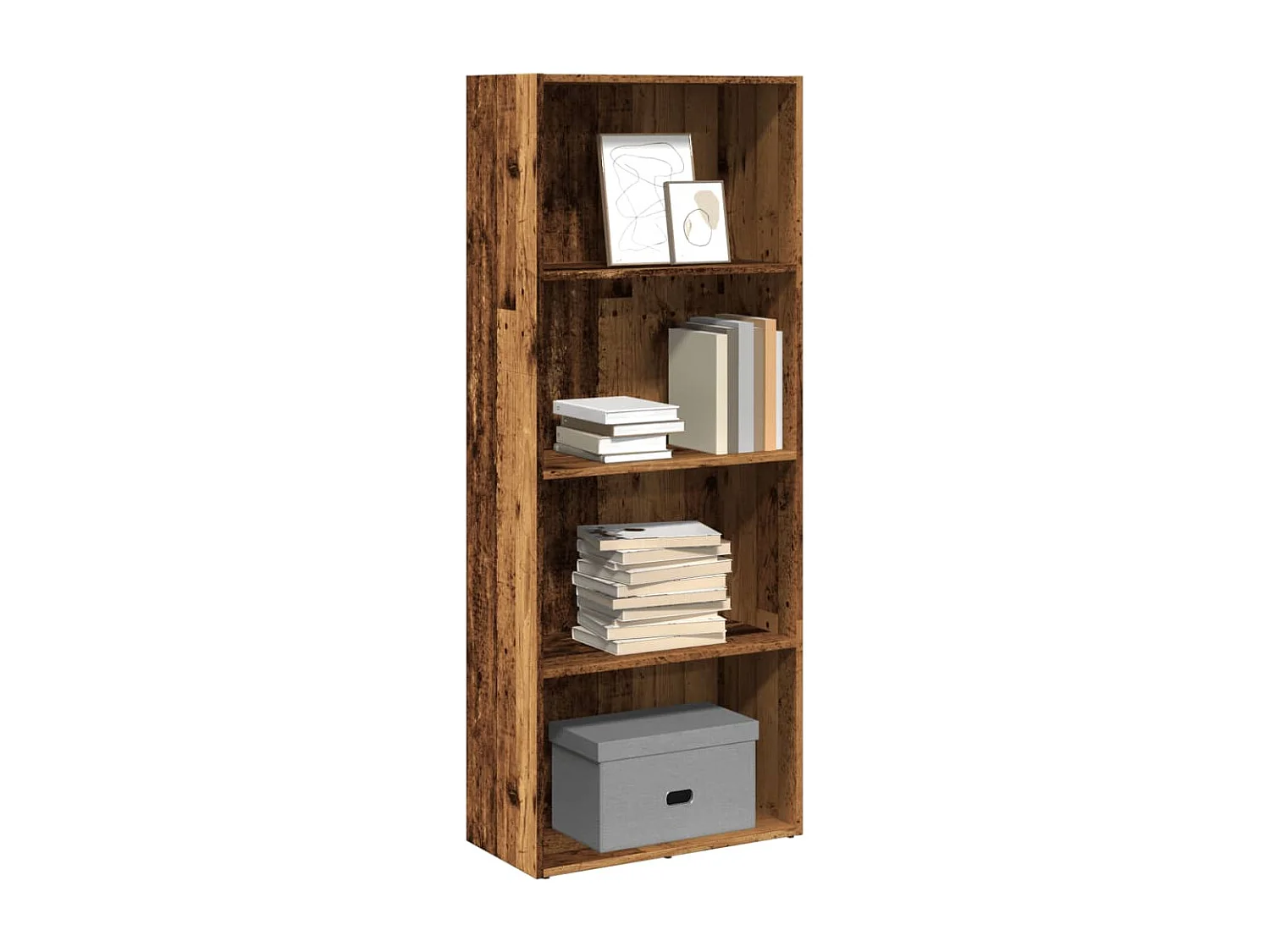Libreria Legno Antico 60x30x152 cm in Legno Multistrato