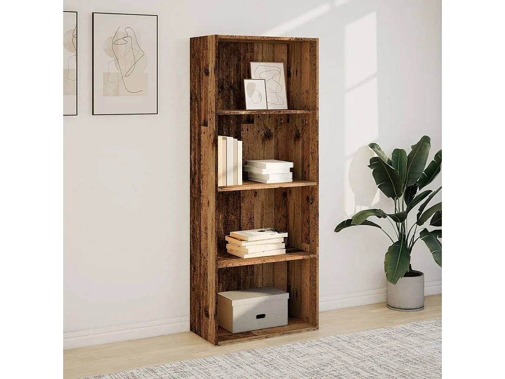 Libreria Legno Antico 60x30x152 cm in Legno Multistrato