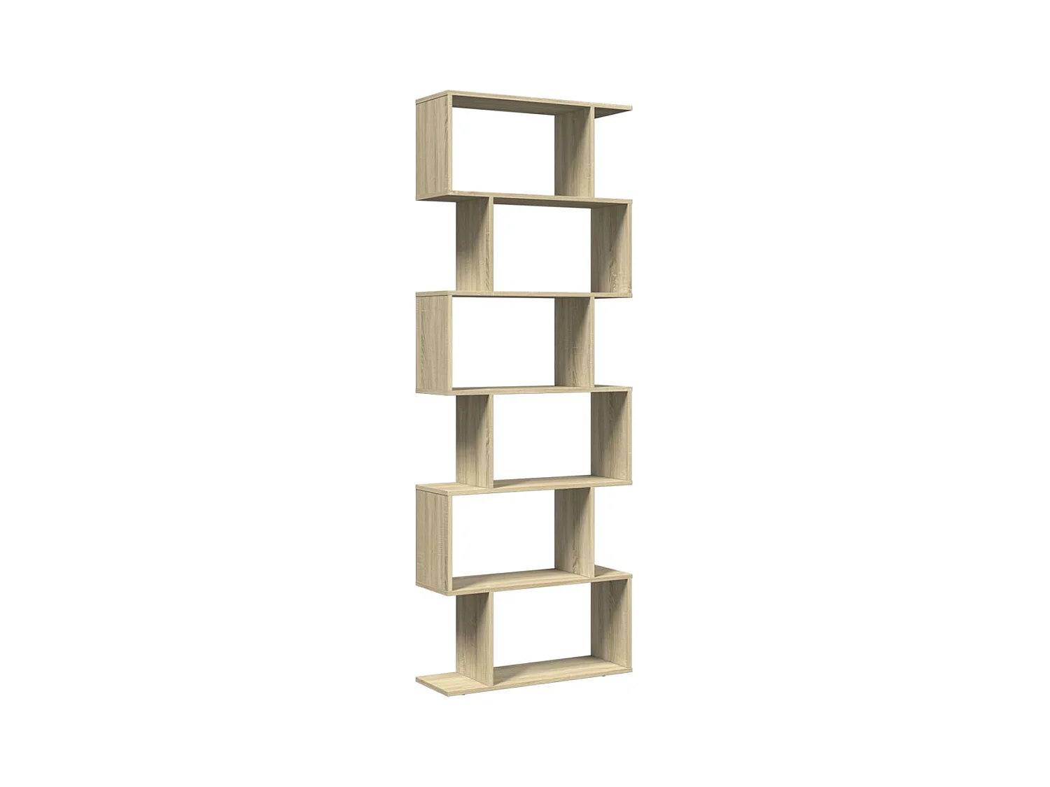 Kamerscherm / boekenkast 6-laags 70x24x193 cm hout sonoma eiken