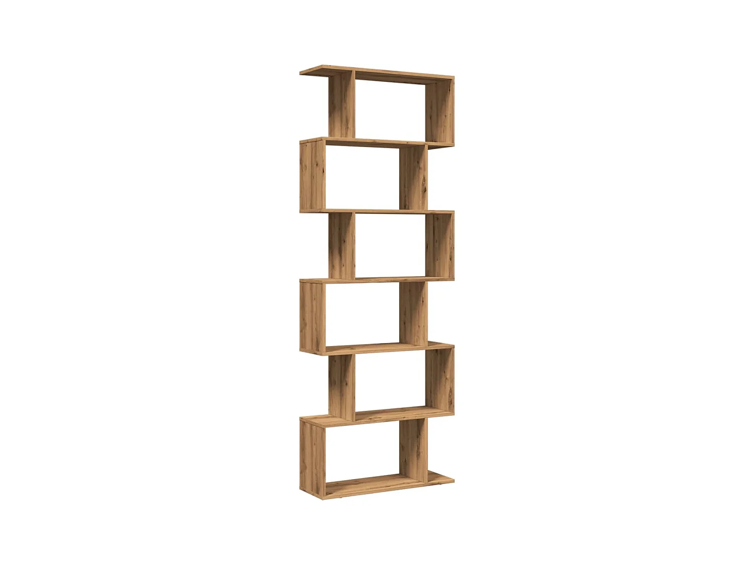 Kamerscherm / boekenkast 6-laags 70x24x193 cm hout sonoma eiken
