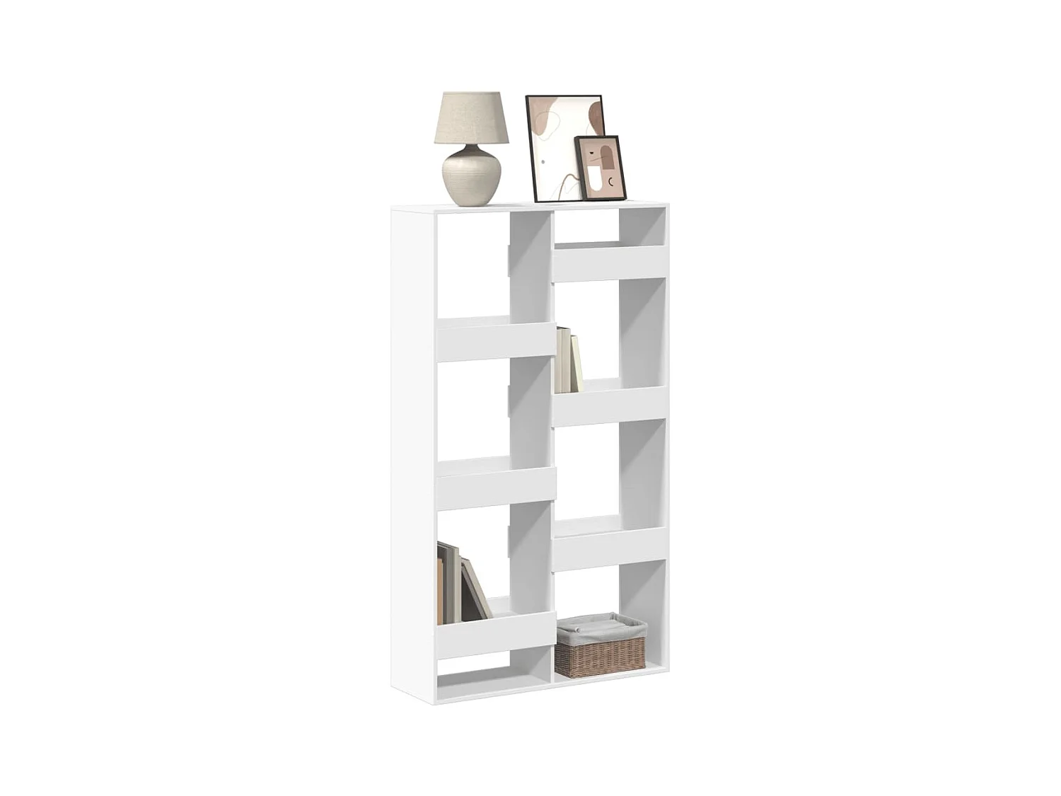 Libreria Bianca 100x33x175 cm in Legno Multistrato