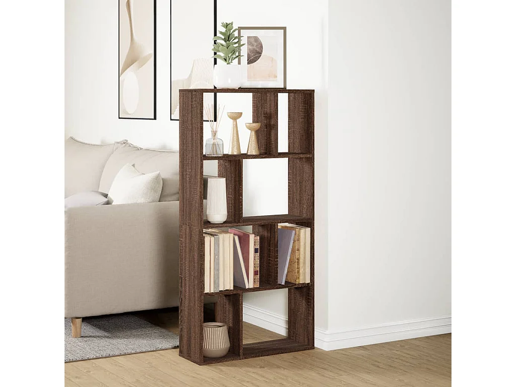 Libreria Rovere Marrone 60x20x120 cm in Truciolato