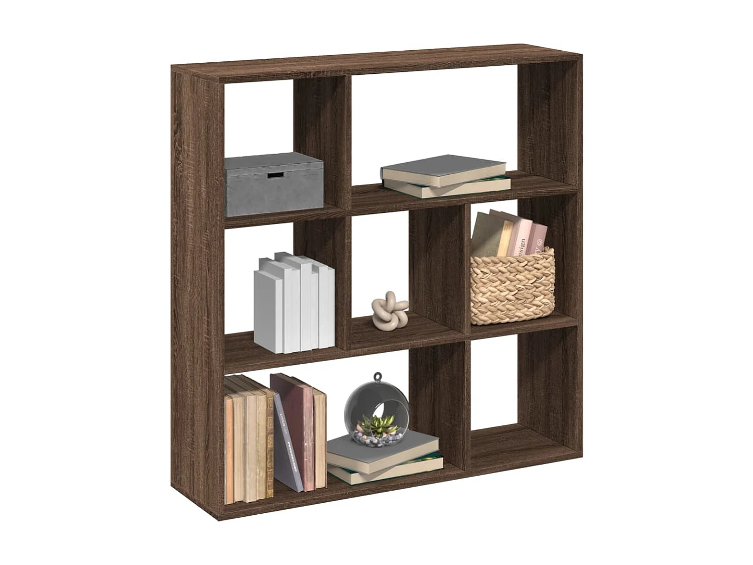 Libreria Divisorio Rovere Marrone 102x29x103,5 cm in Truciolato