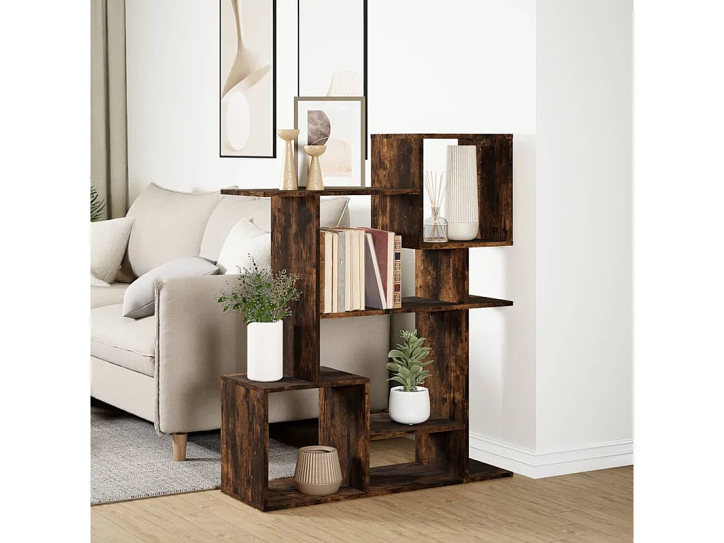 Estante divisória 92x29x112cm derivados madeira carvalho fumado