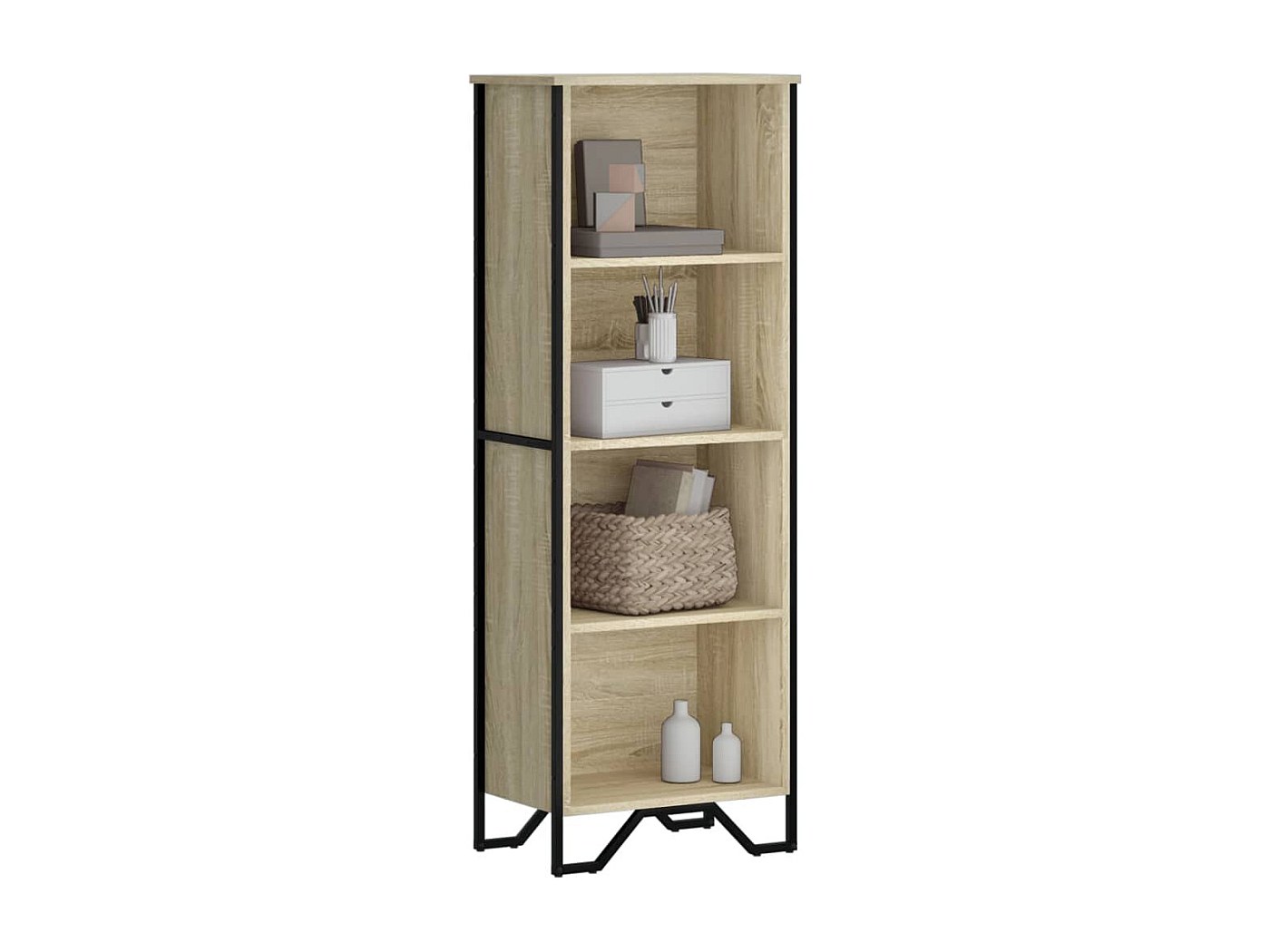 Bibliothèque | Armoire De Livres | Meuble De Rangement Chêne Sonoma 80,5x35x170,5 Cm Bois D