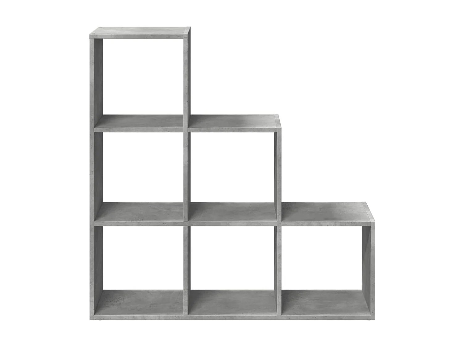 Étagère séparatrice de pièce à 3 niveaux gris béton 99x29x99 cm