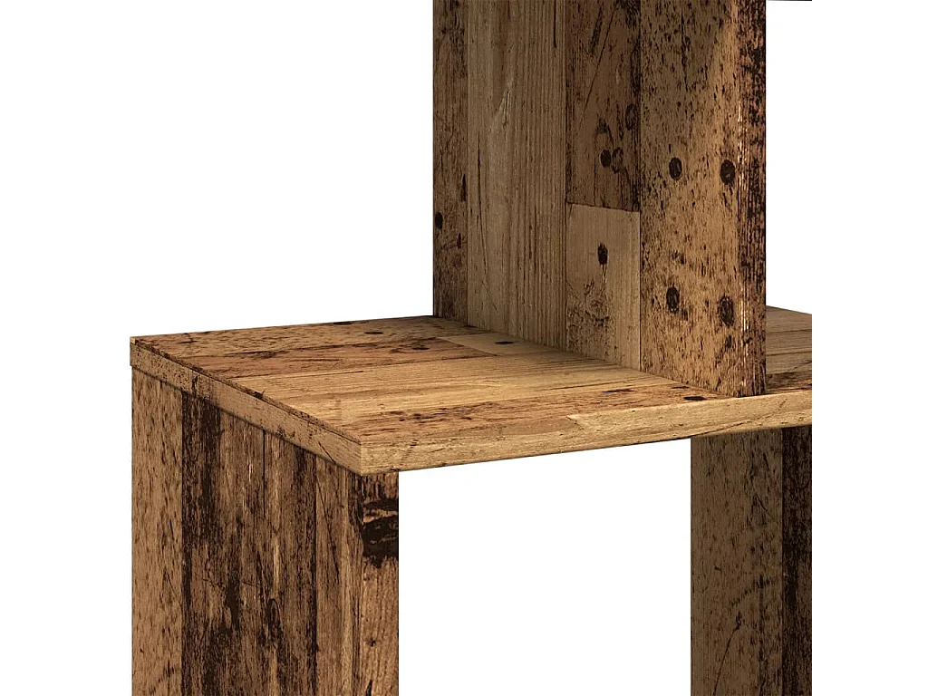 Étagère séparatrice de pièce à 3 niveaux gris béton 99x29x99 cm