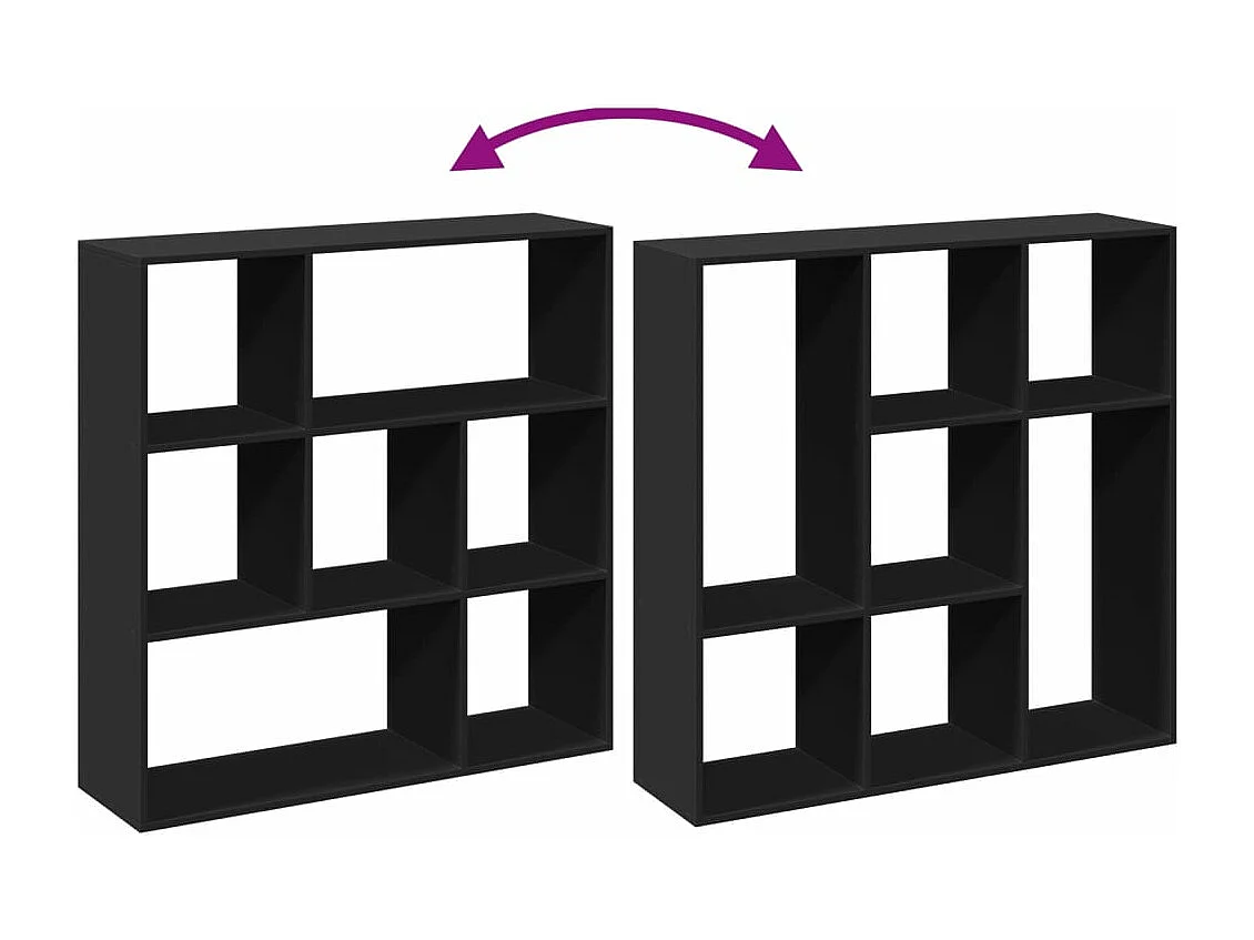 Raumteiler-Bücherregal Betongrau 102x29x103,5 cm Holzwerkstoff
