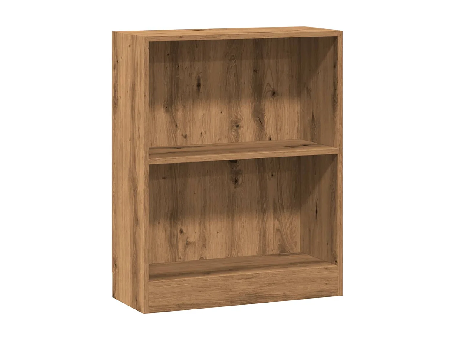 Boekenkast 60x24x76 cm bewerkt hout artisanaal eikenkleurig