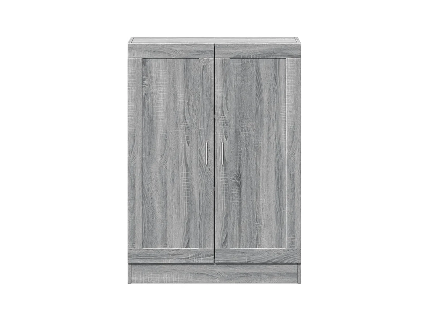 Vitrine en verre VIGO gris 85x35x170 cm bois massif de pin