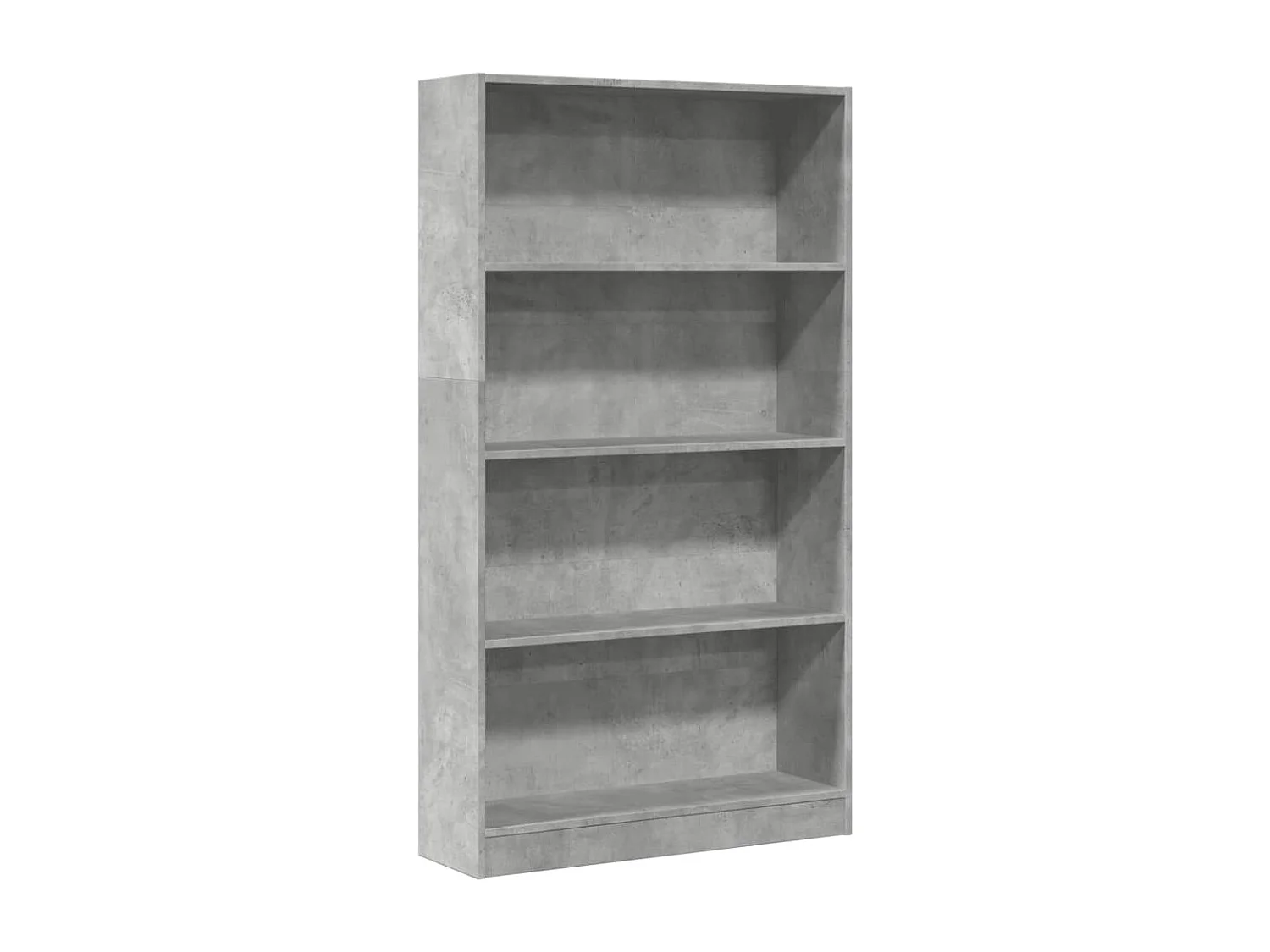 Estantería de madera de ingeniería gris hormigón 80x24x143 cm