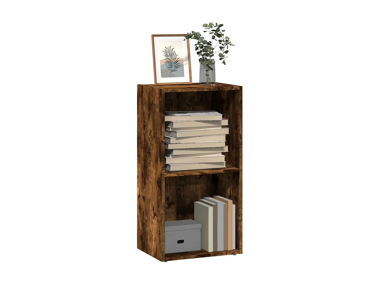 Estantería madera de ingeniería roble ahumado 40x30x77 cm