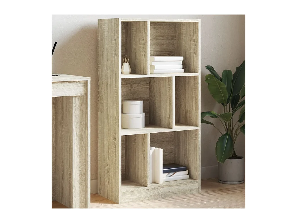 Bibliothèque chêne sonoma 57x28,5x107,5 cm bois d'ingénierie