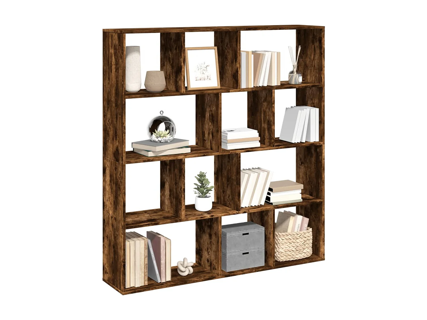 Bücherregal Räuchereiche 132x29x141,5 cm Holzwerkstoff