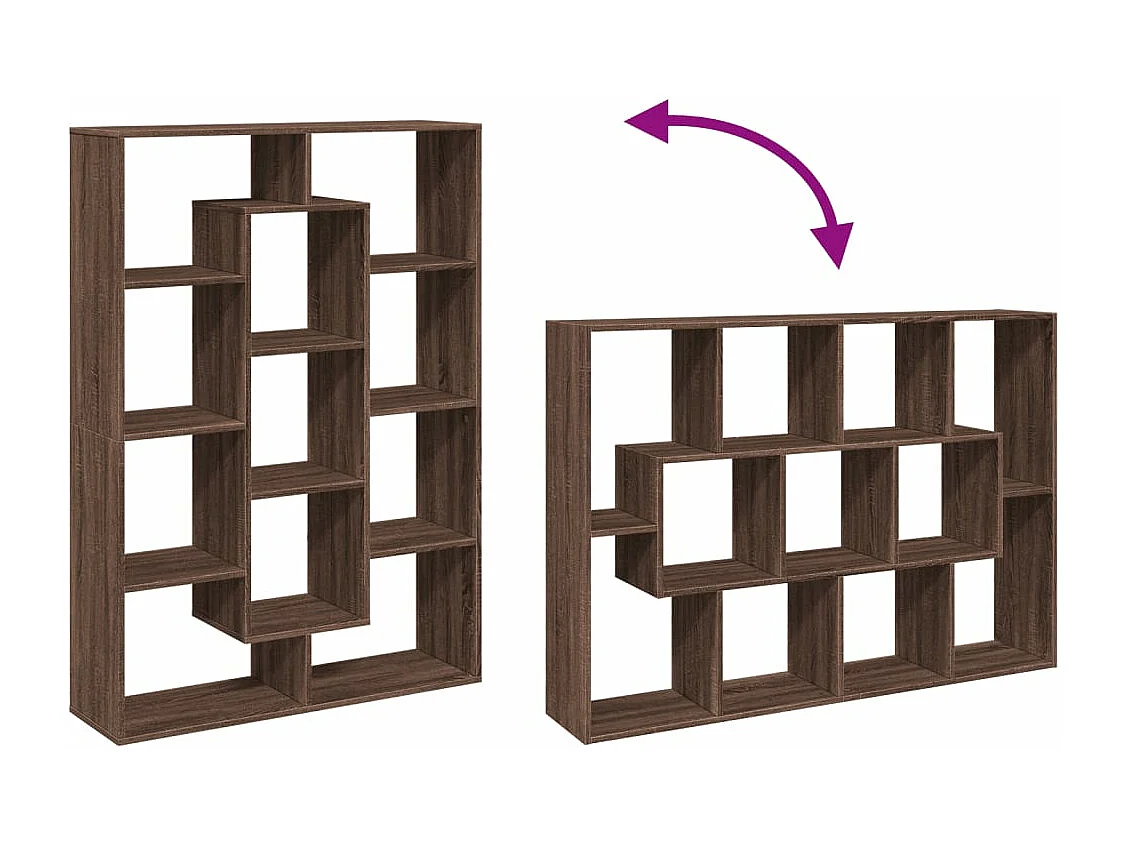 Bibliothèque chêne marron 40x24x76 cm bois d'ingénierie