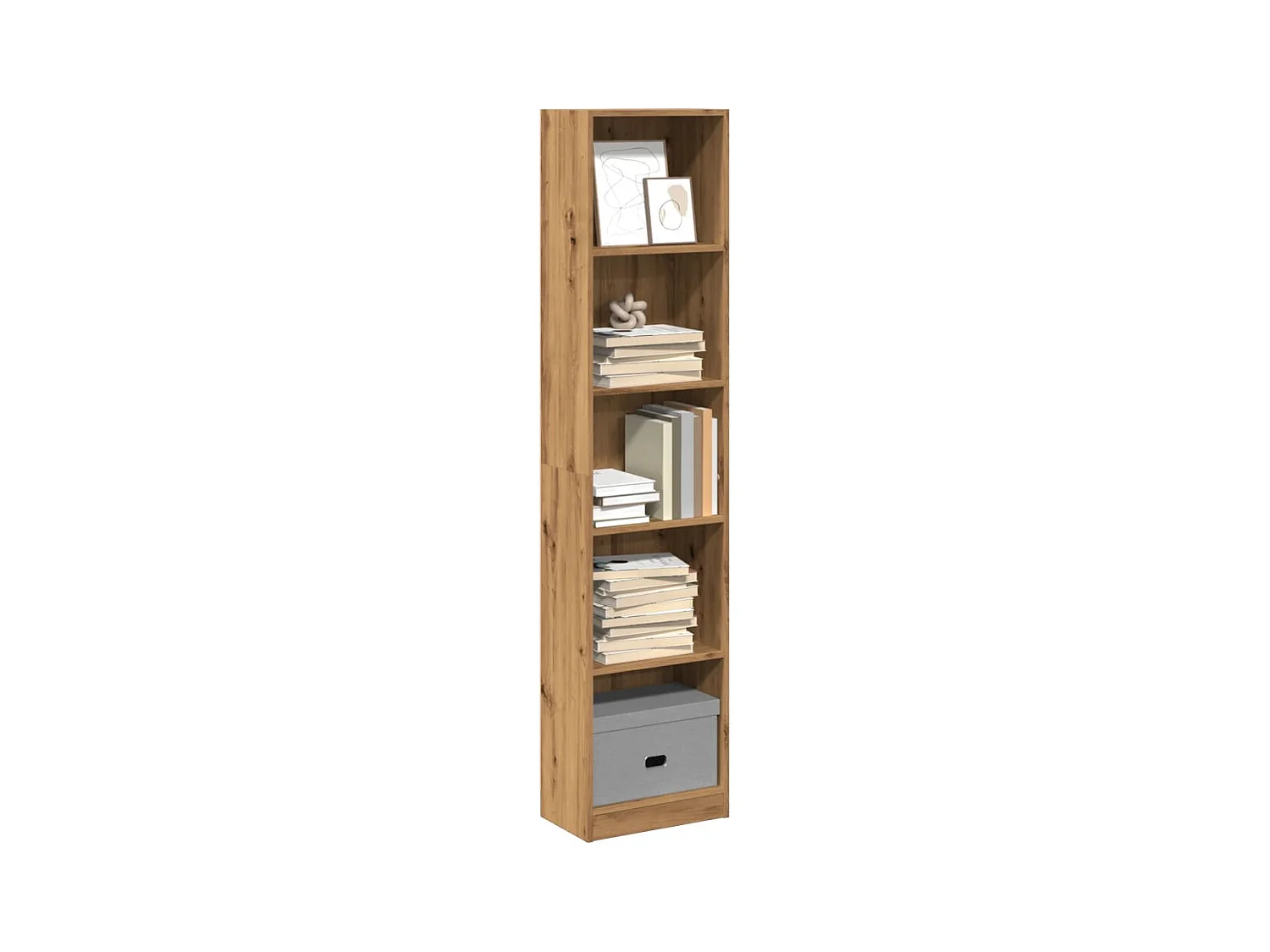 Libreria Rovere Artigianale 40x24x176 cm in Legno Multistrato