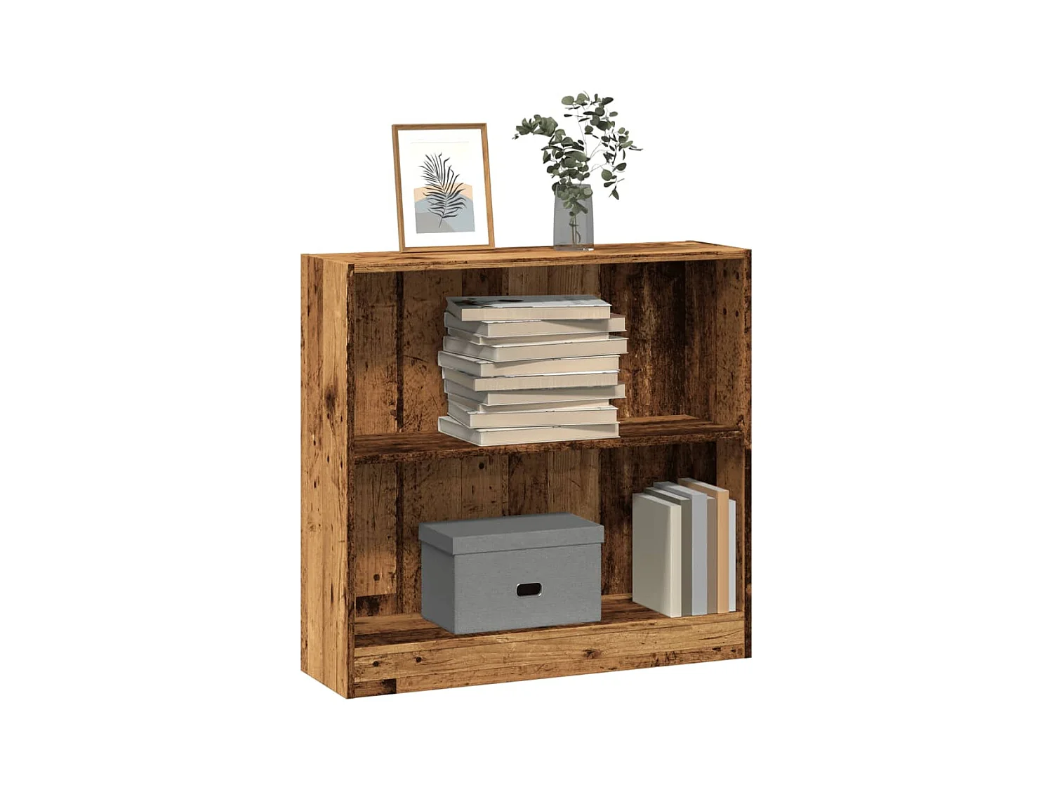 Bibliothèque vieux bois 80x24x76 cm bois d'ingénierie