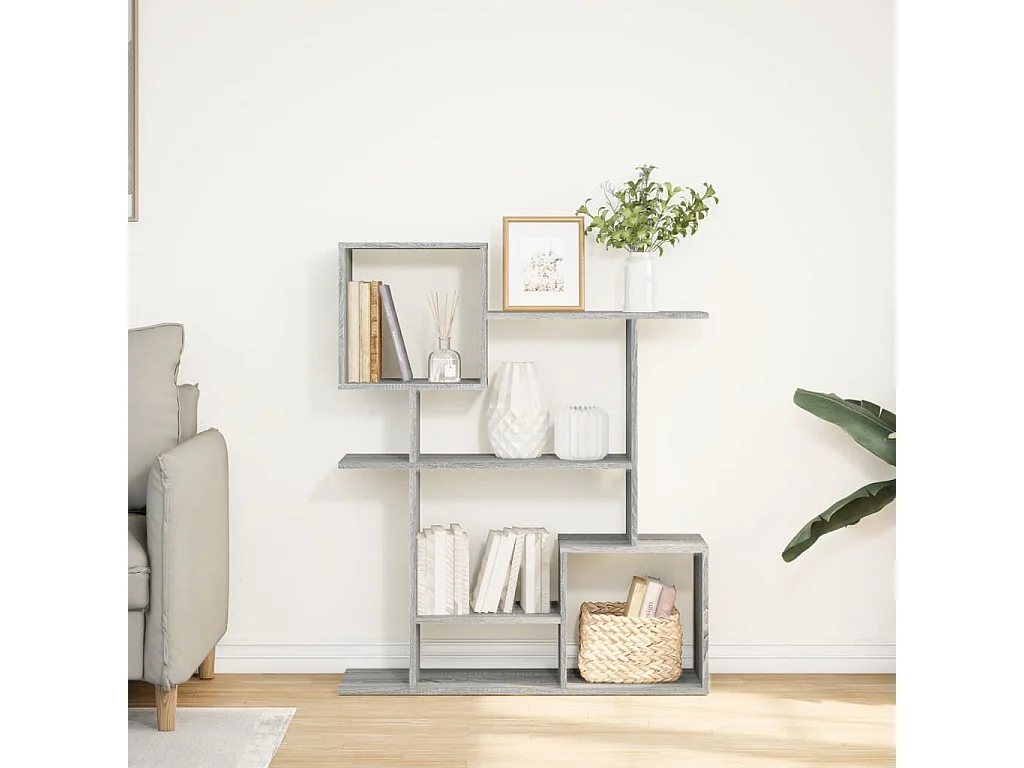 Étagère séparatrice de pièce sonoma gris 92x29x112 cm