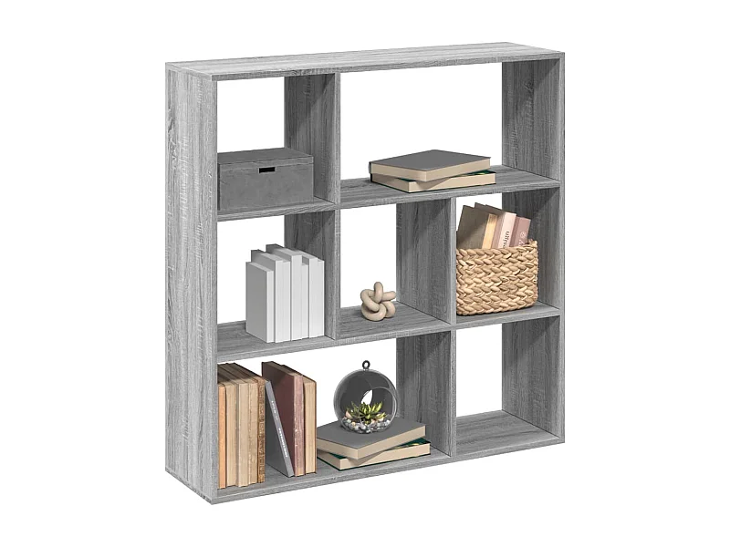 Étagère séparatrice de pièce sonoma gris 102x29x103,5 cm