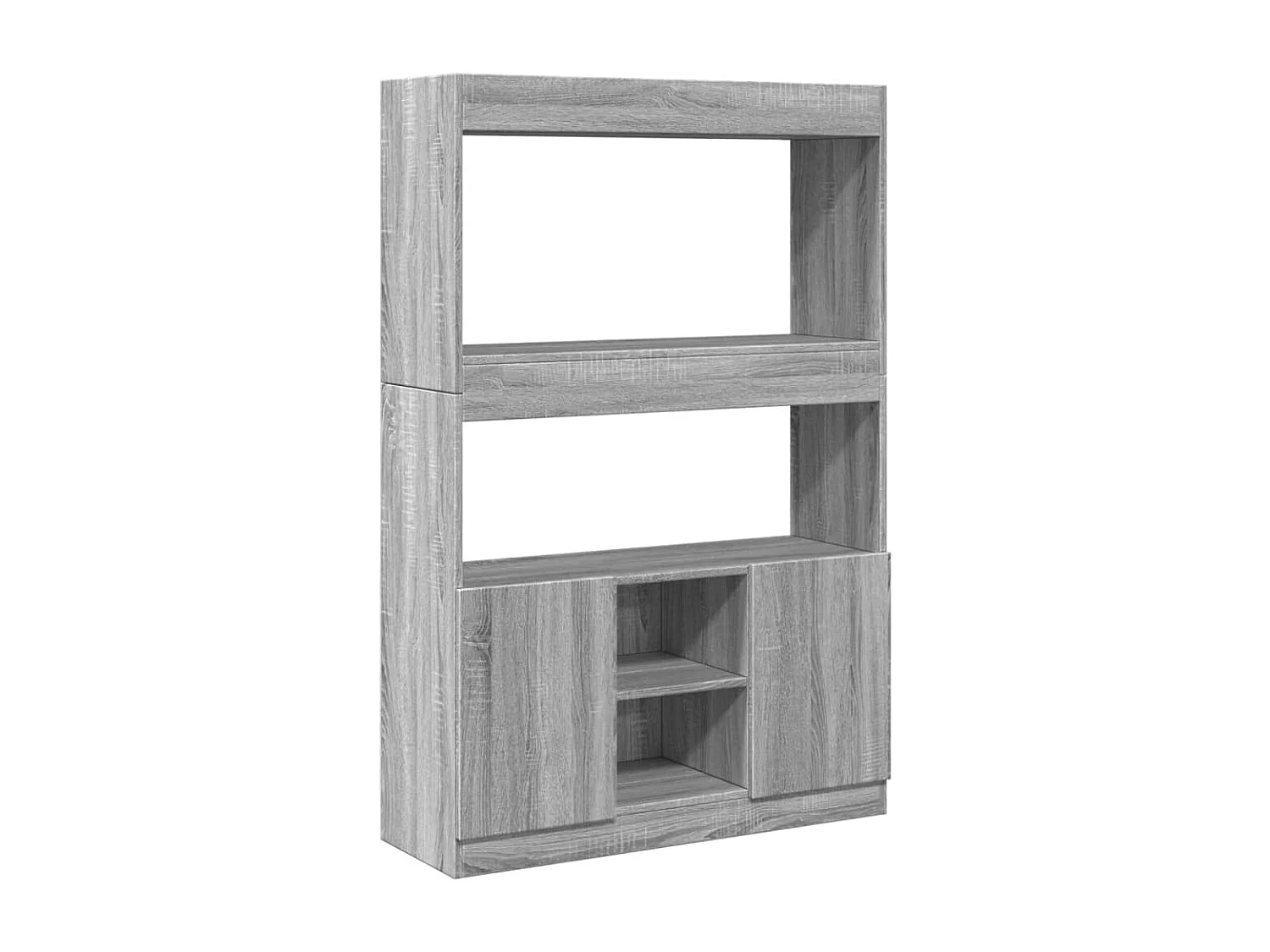 Buffet haut sonoma gris 92x33x140 cm bois d'ingénierie