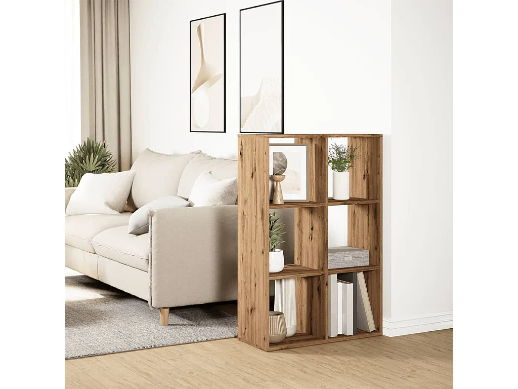 Libreria Divisorio Rovere 69,5x29x103,5 cm in Truciolato