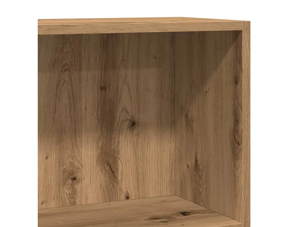 Chariot de rangement étroit chêne marron bois d'ingénierie