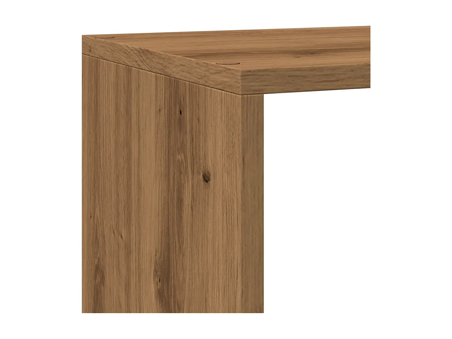 Étagère séparatrice de pièce à 3 niveaux vieux bois 99x29x99 cm