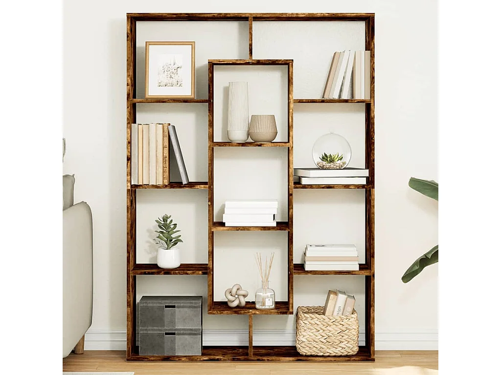 Estante 102x29x143 cm derivados de madeira carvalho fumado