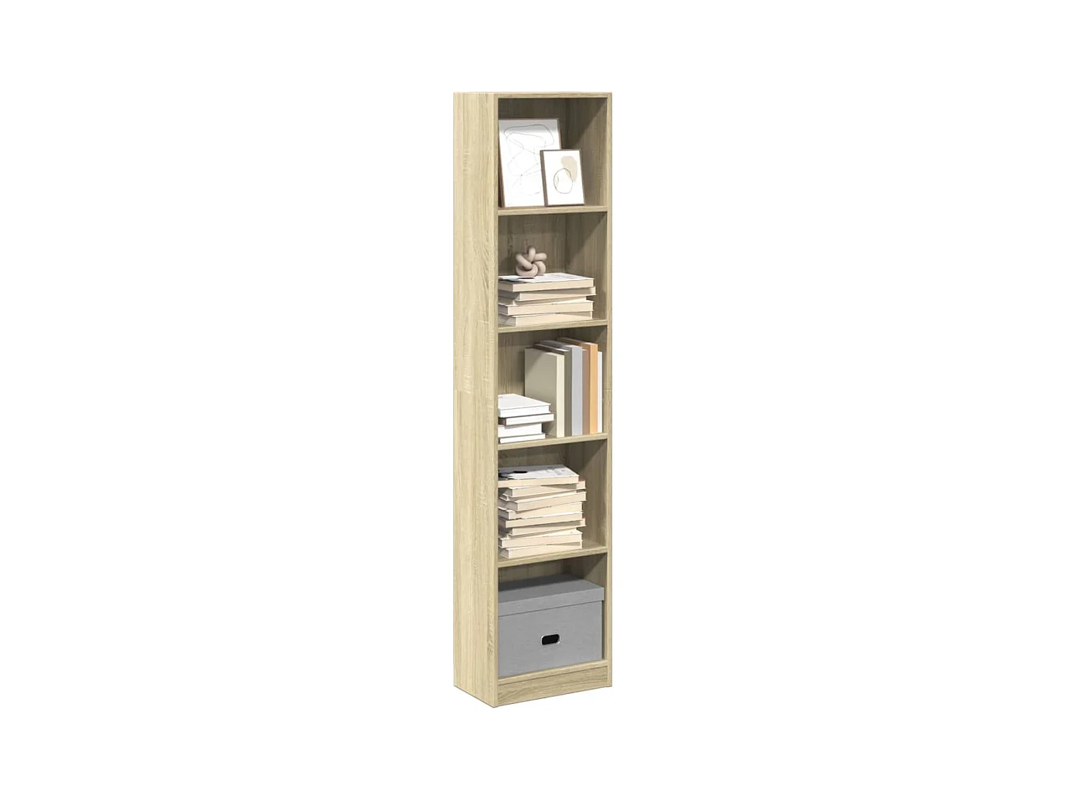 Libreria Rovere Sonoma 40x24x176 cm in Legno Multistrato