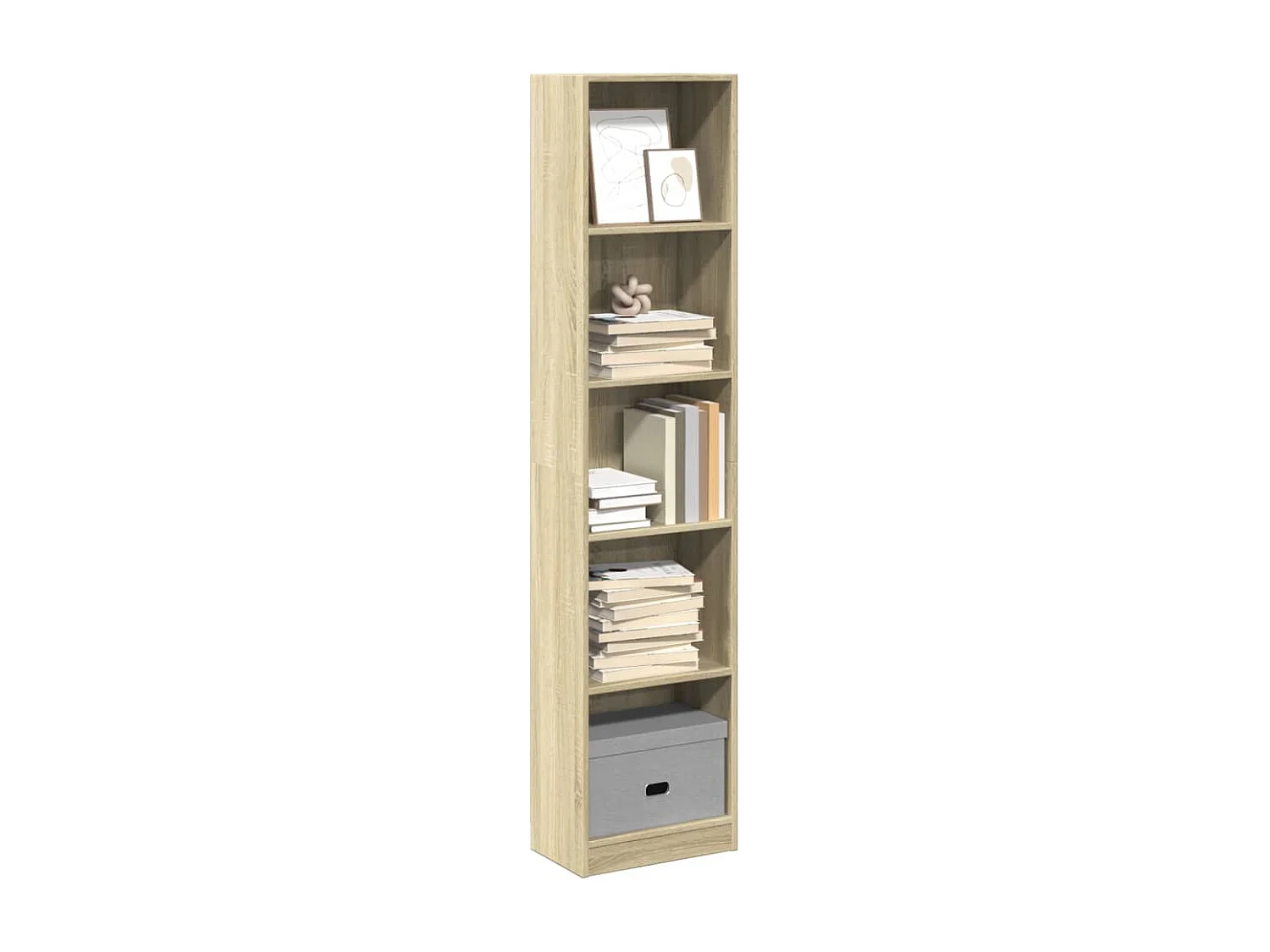 Libreria Rovere Sonoma 40x24x176 cm in Legno Multistrato