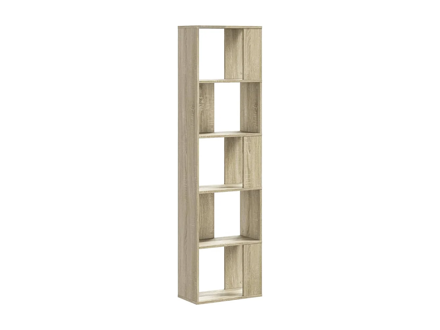 Bücherregal 5 Böden Sonoma-Eiche 45x23,5x162,5 cm Holzwerkstoff
