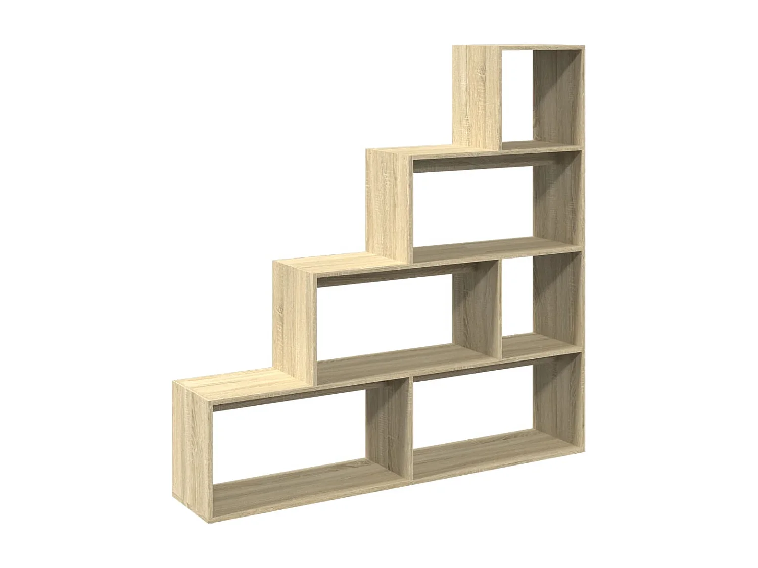 Estantería de madera de ingeniería gris hormigón 40x30x114 cm