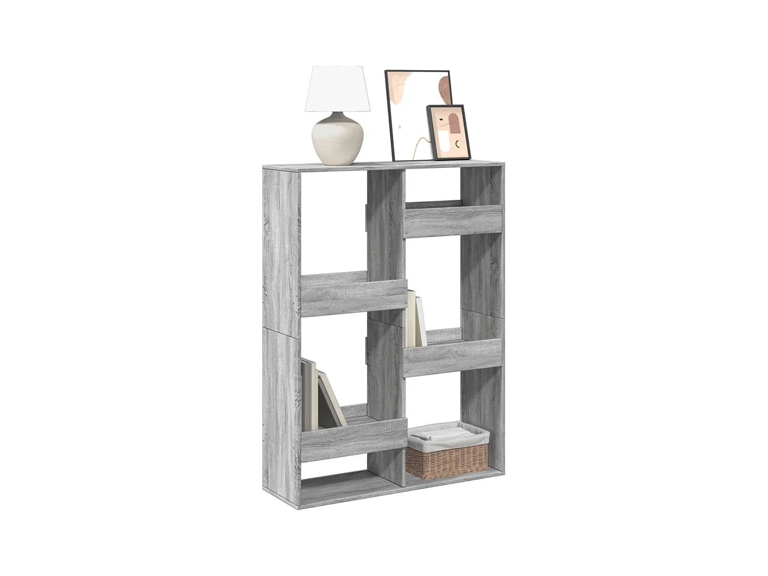 Bibliothèque sonoma gris 100x33x135 cm bois d'ingénierie
