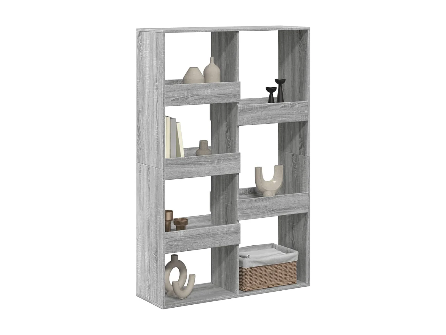 kamerscherm 100x33x155,5 cm bewerkt hout grijs sonoma eiken