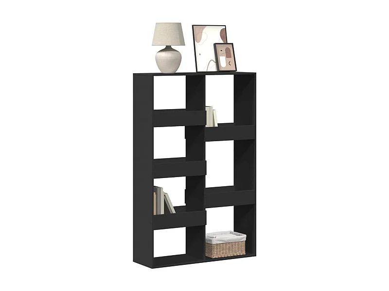 Bibliothèque noir 100x33x155,5 cm bois d'ingénierie