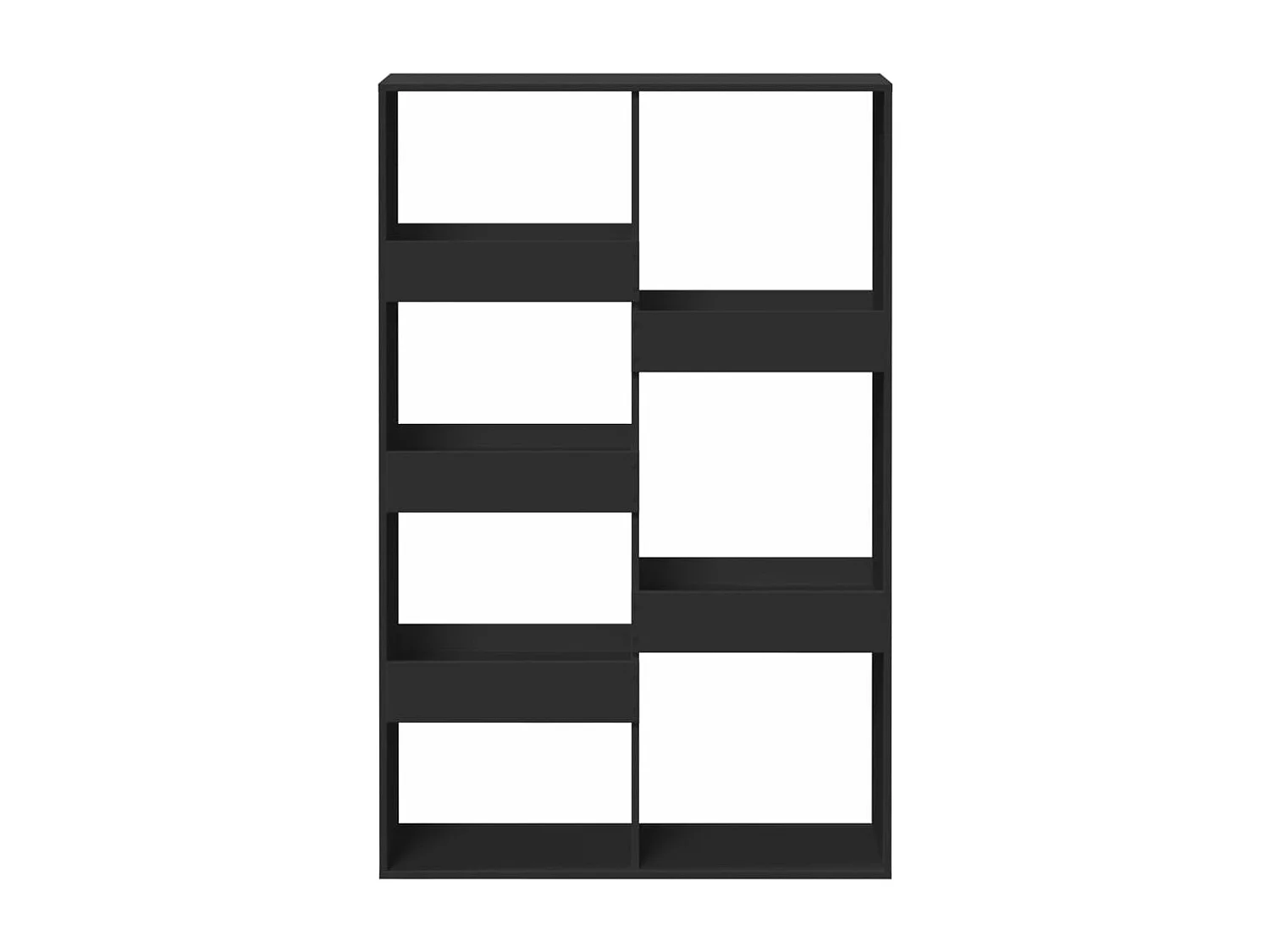 Estantería de madera de ingeniería negra 100x33x155,5 cm