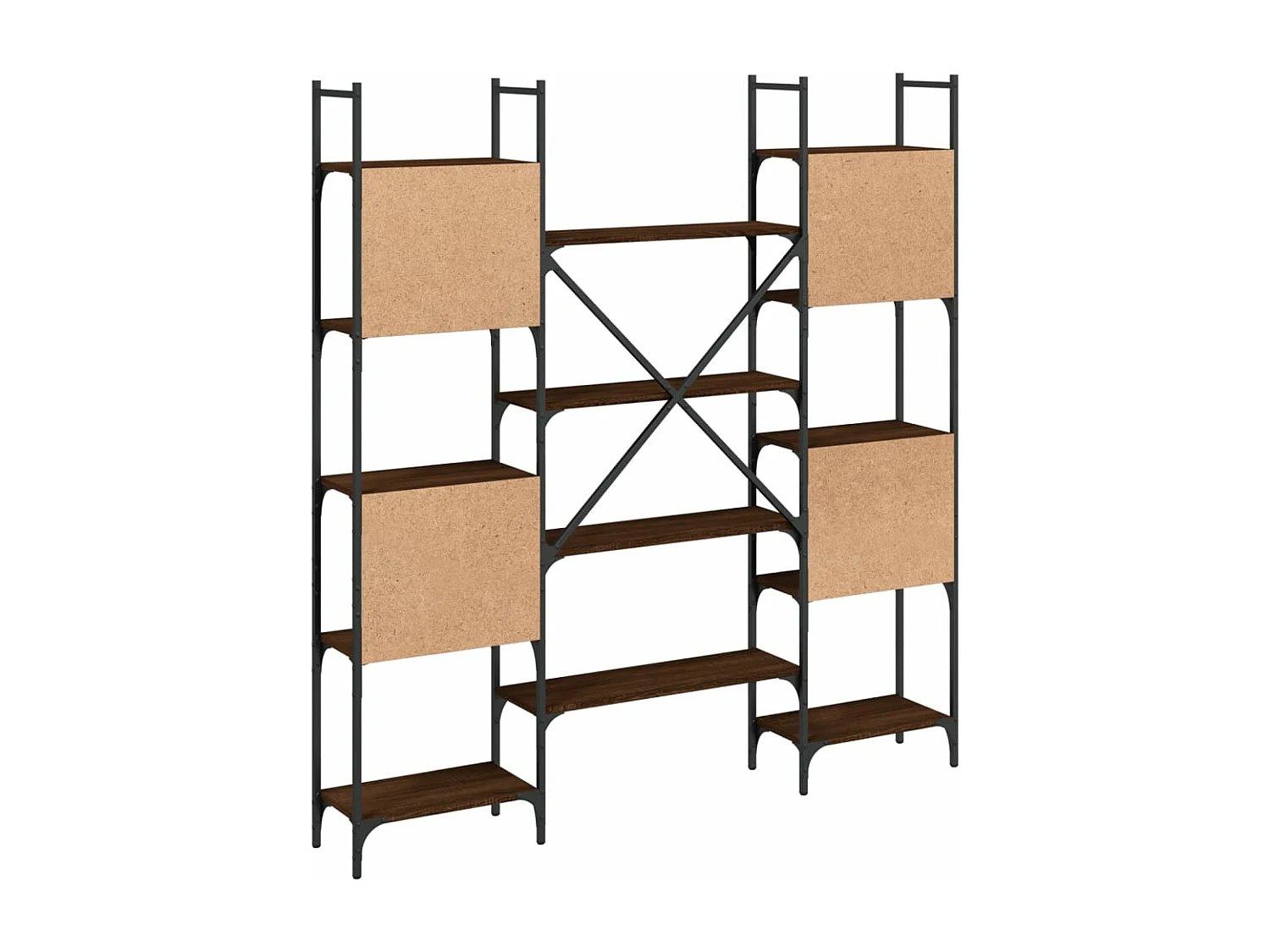 Bibliothèque chêne fumé 155,5x24x166,5 cm bois d'ingénierie