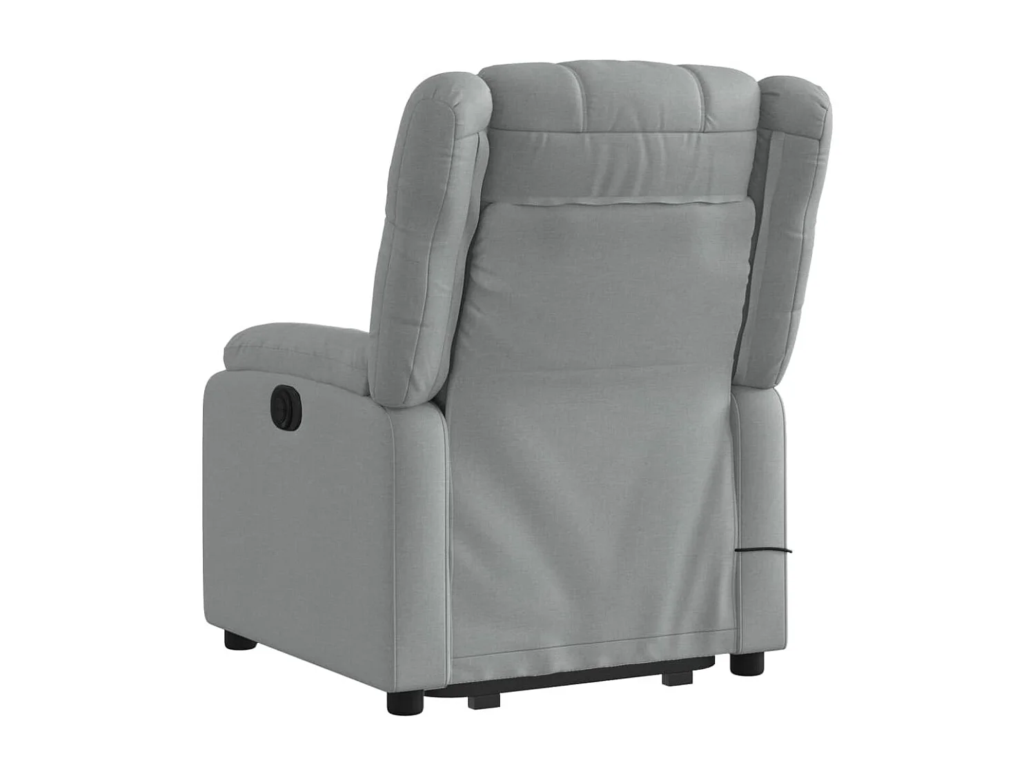 Fauteuil inclinable de massage électrique Gris clair Tissu