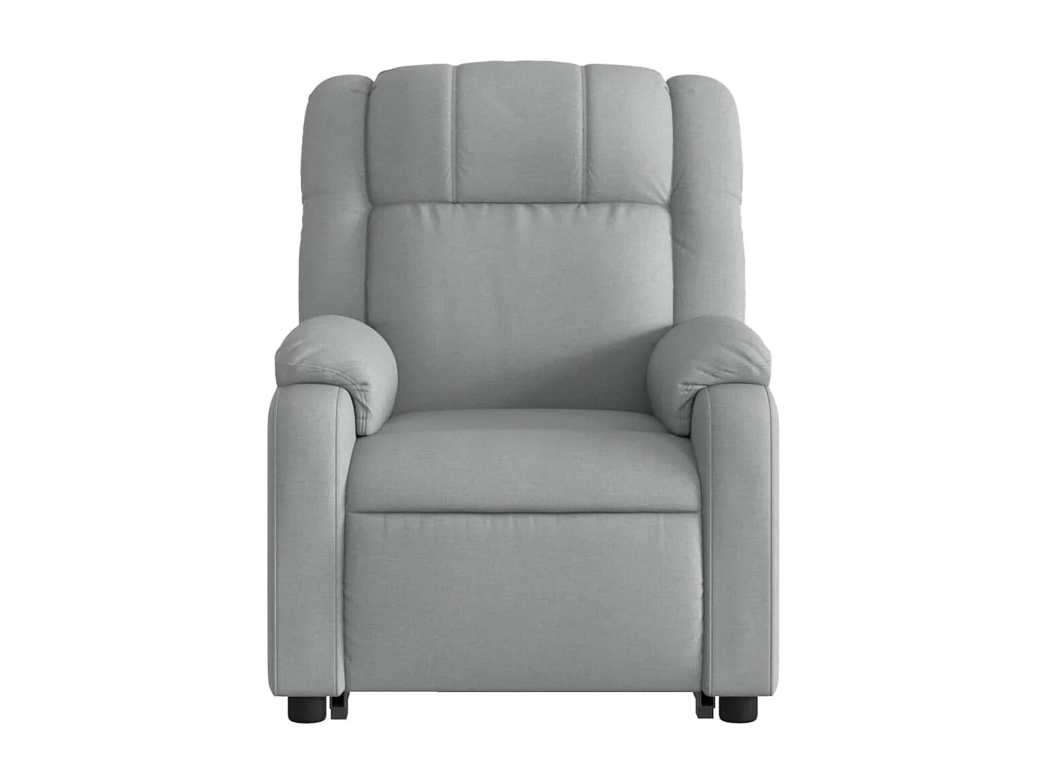 Fauteuil inclinable de massage électrique Gris clair Tissu