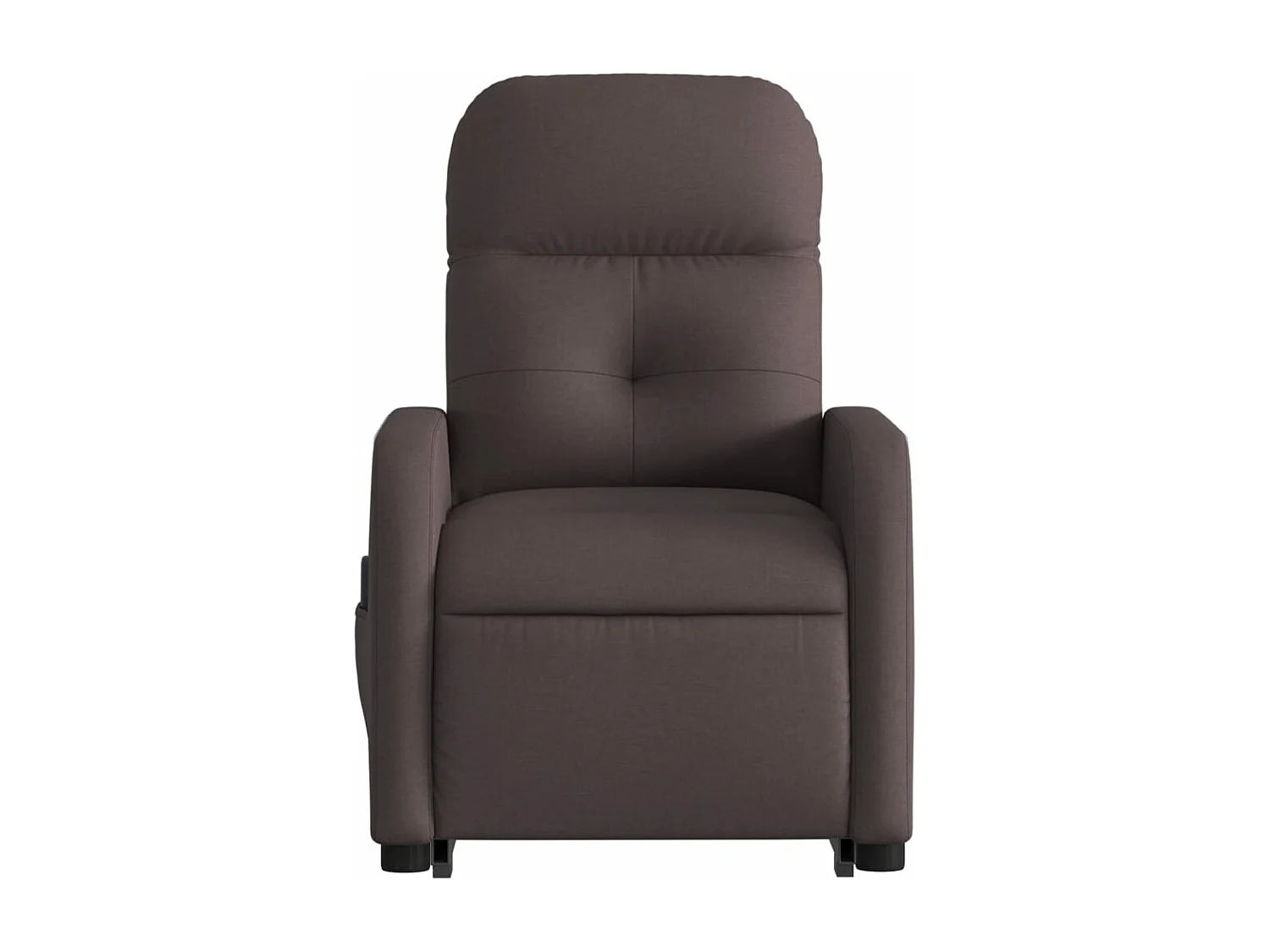 Fauteuil inclinable de massage électrique Marron foncé Tissu