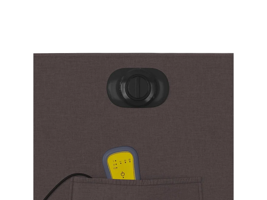 Fauteuil inclinable de massage électrique Marron foncé Tissu
