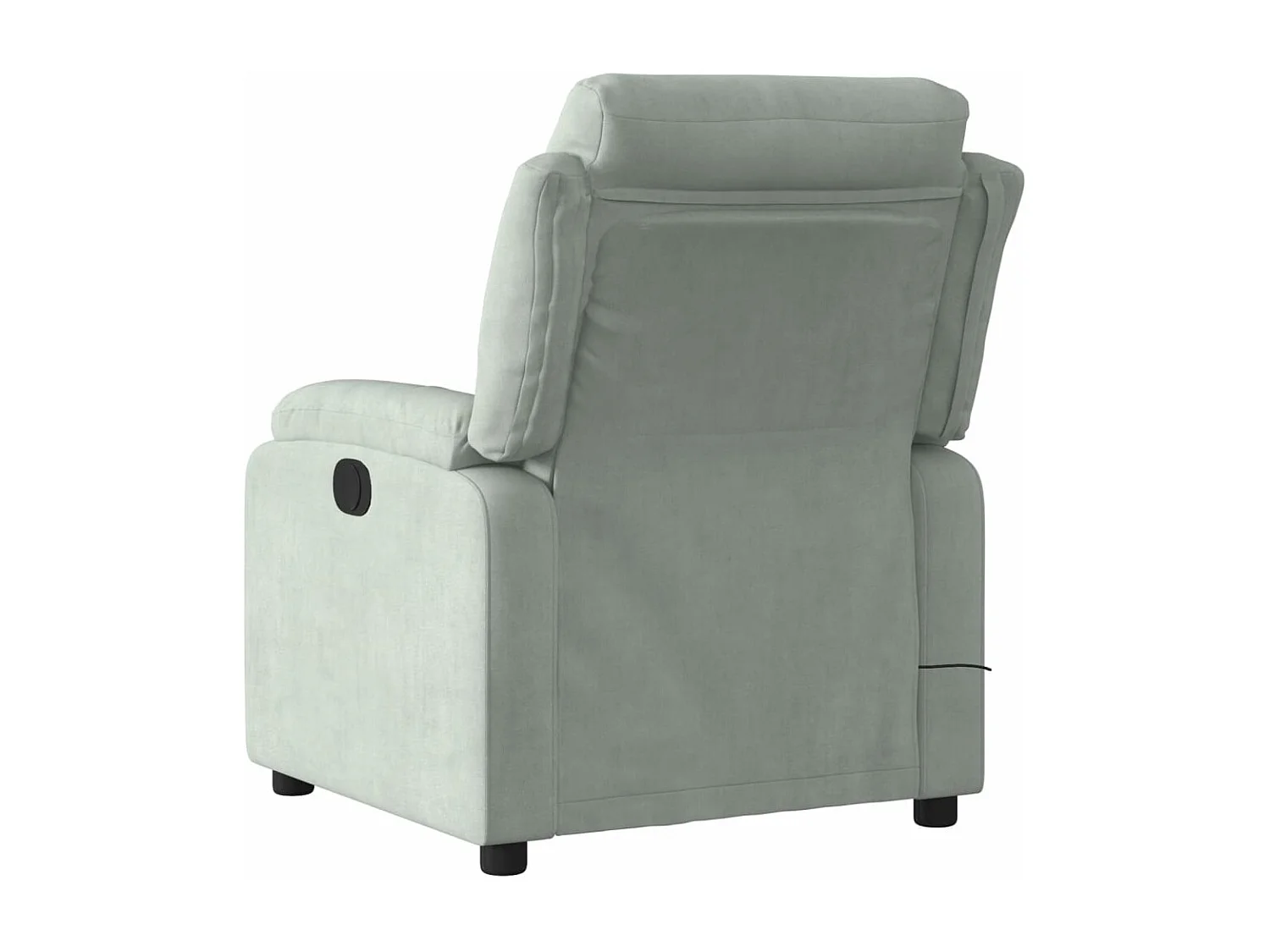 Massagesessel Hellgrau Samt