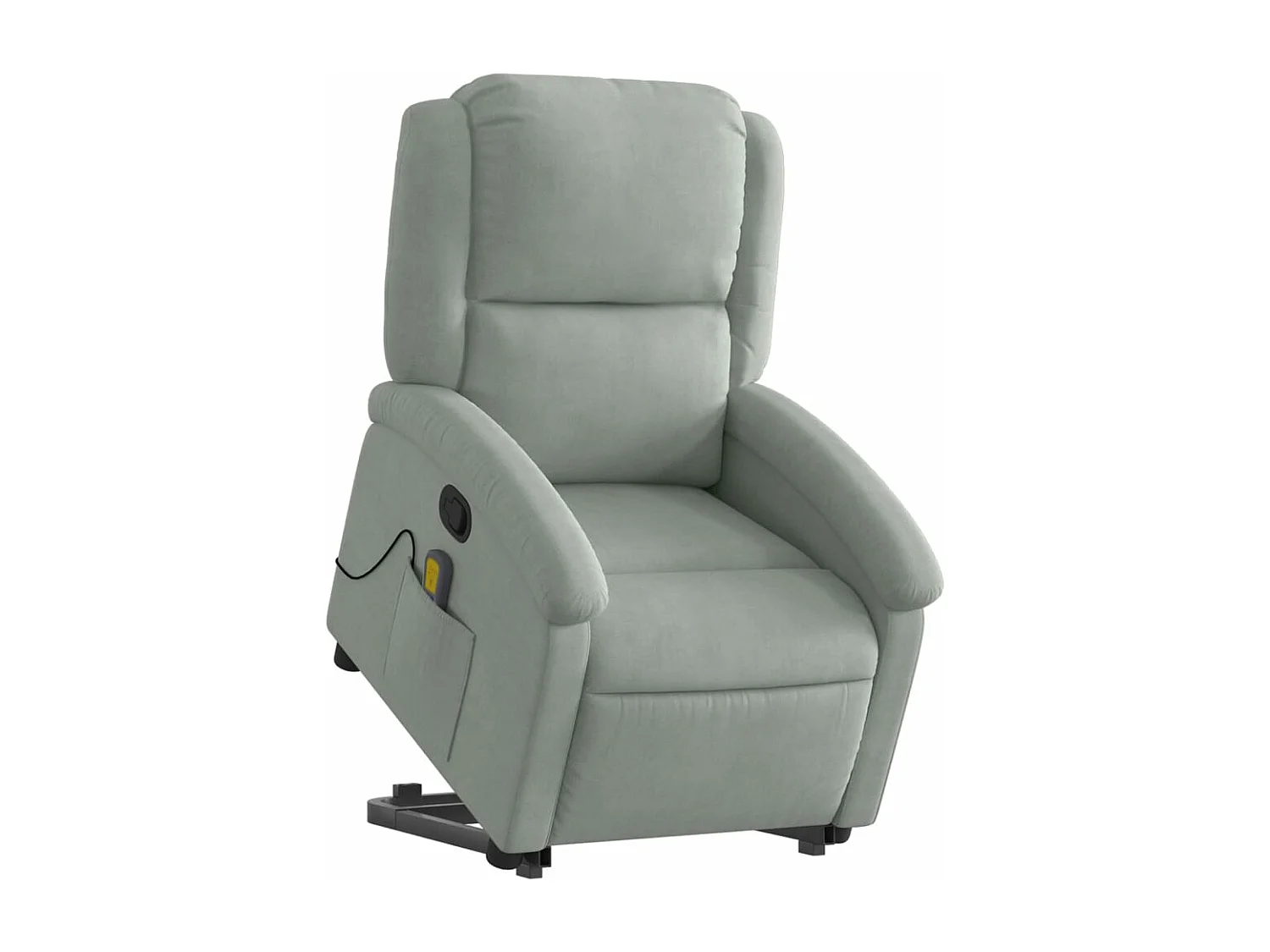 Fauteuil de massage inclinable Gris clair Velours