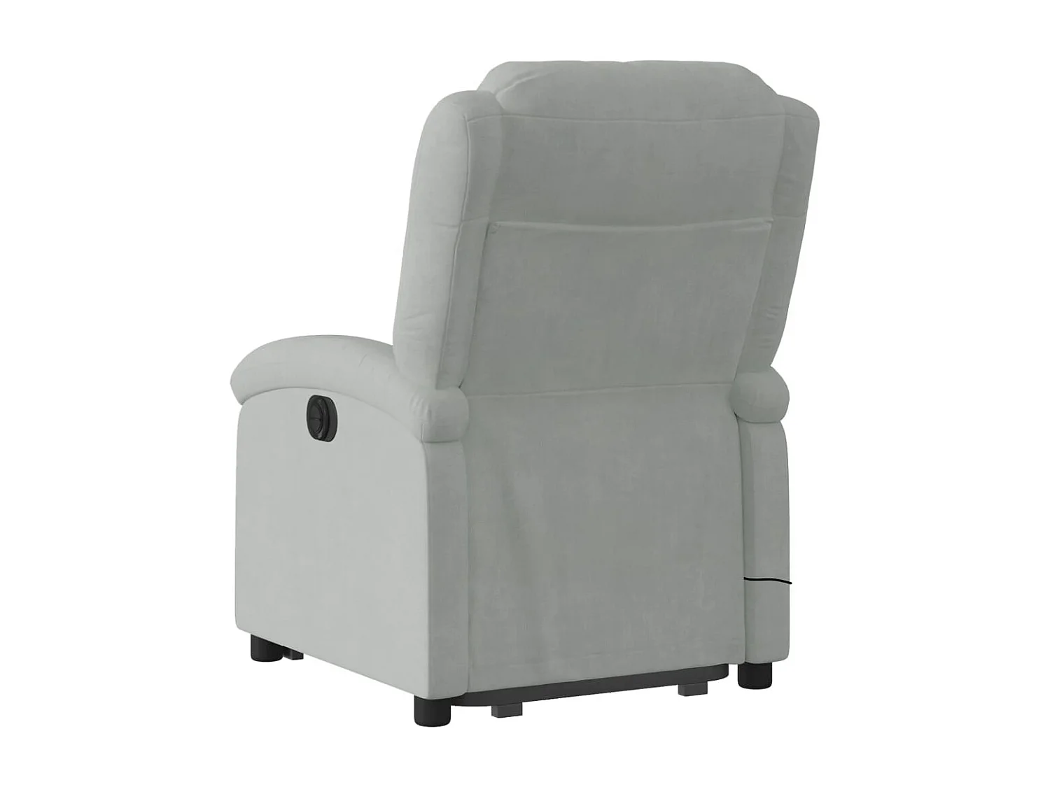 Fauteuil de massage inclinable Gris clair Velours