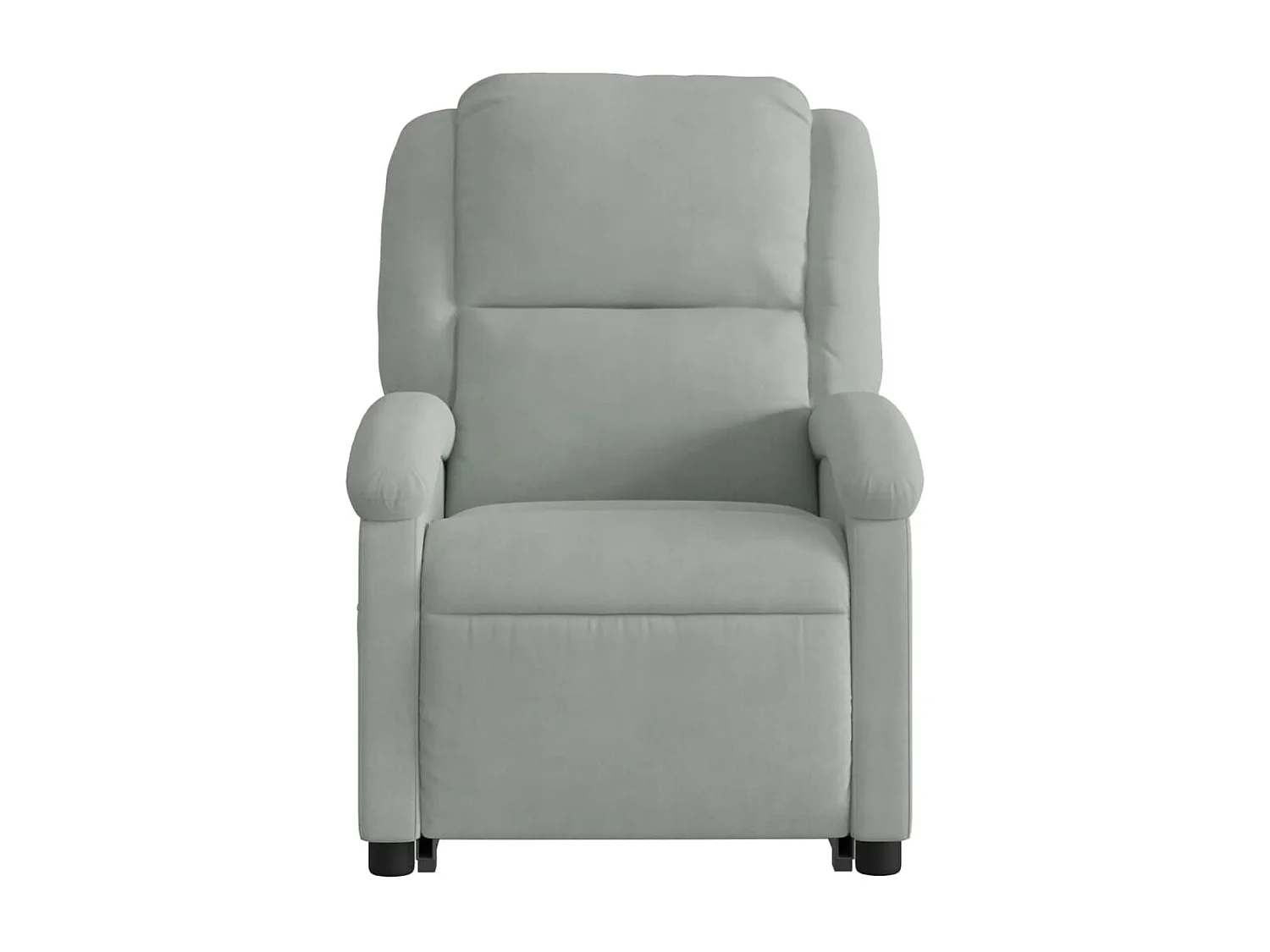 Fauteuil de massage inclinable Gris clair Velours