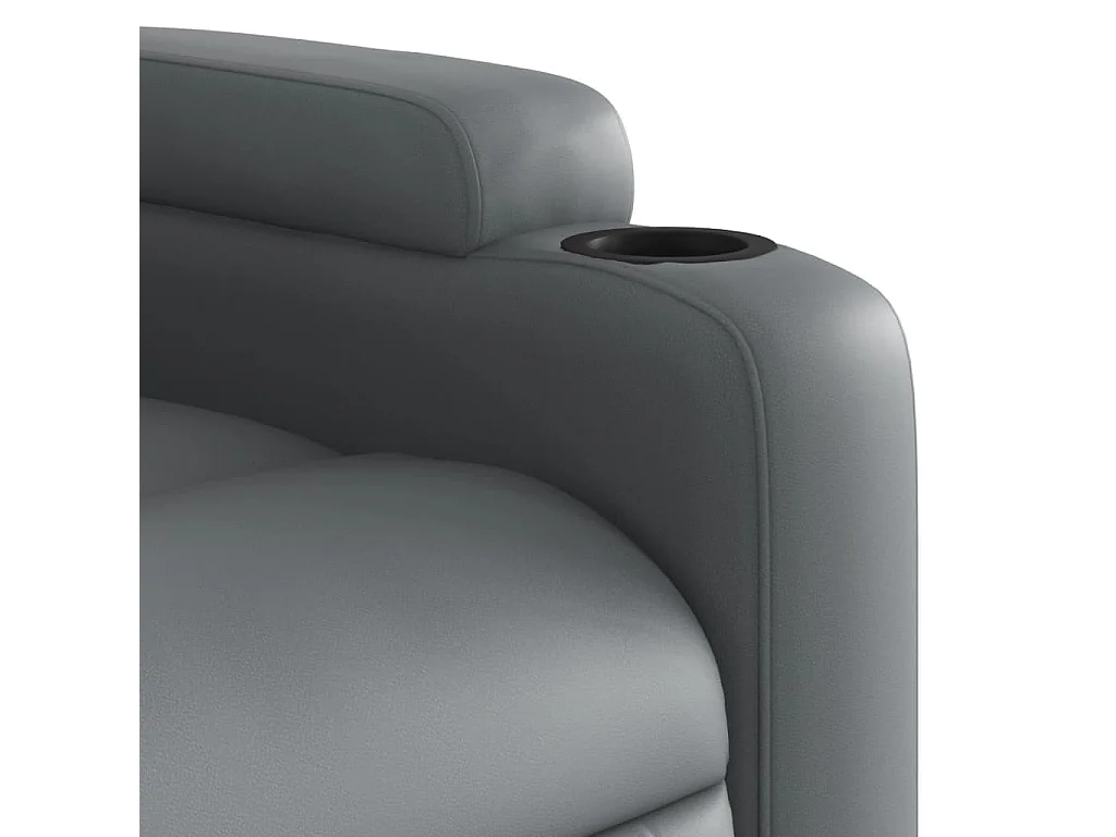 Fauteuil inclinable de massage électrique gris similicuir