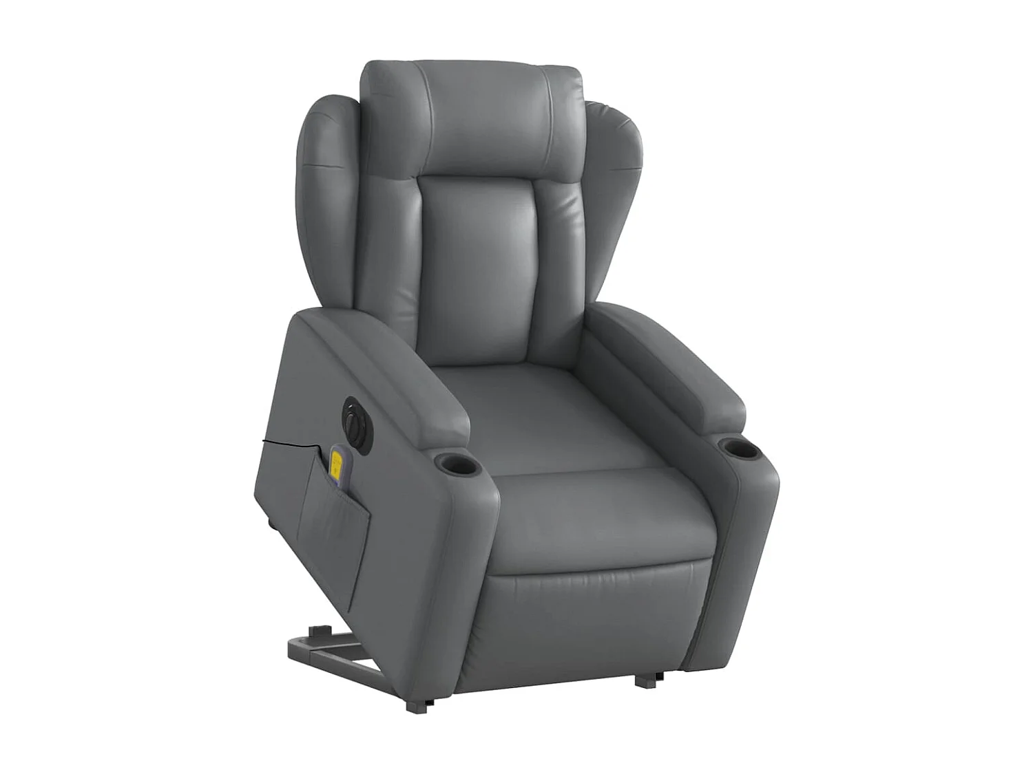 Fauteuil inclinable de massage électrique gris similicuir