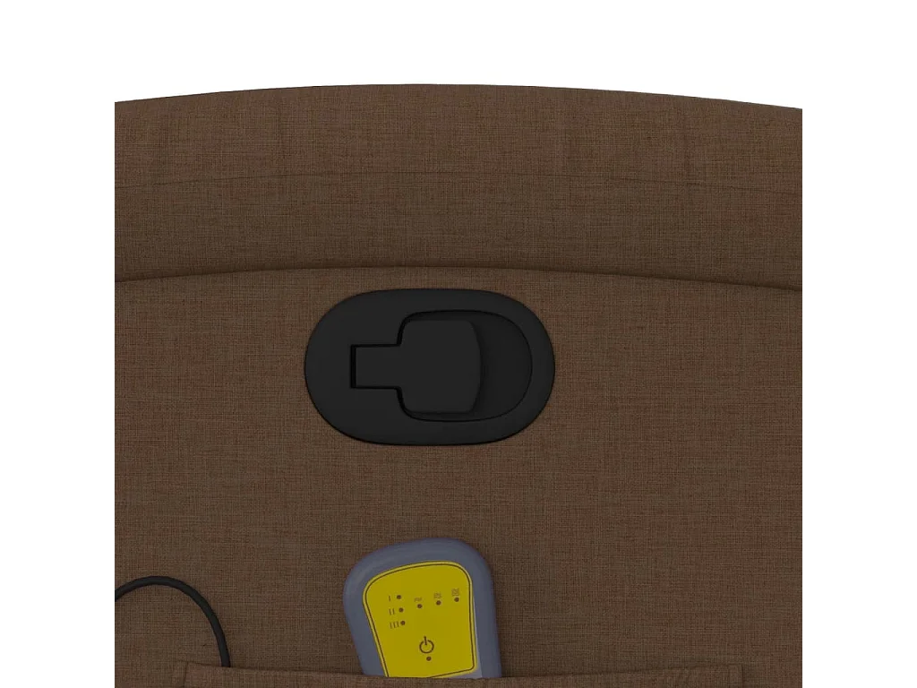 Poltrona reclinável massagens tecido castanho