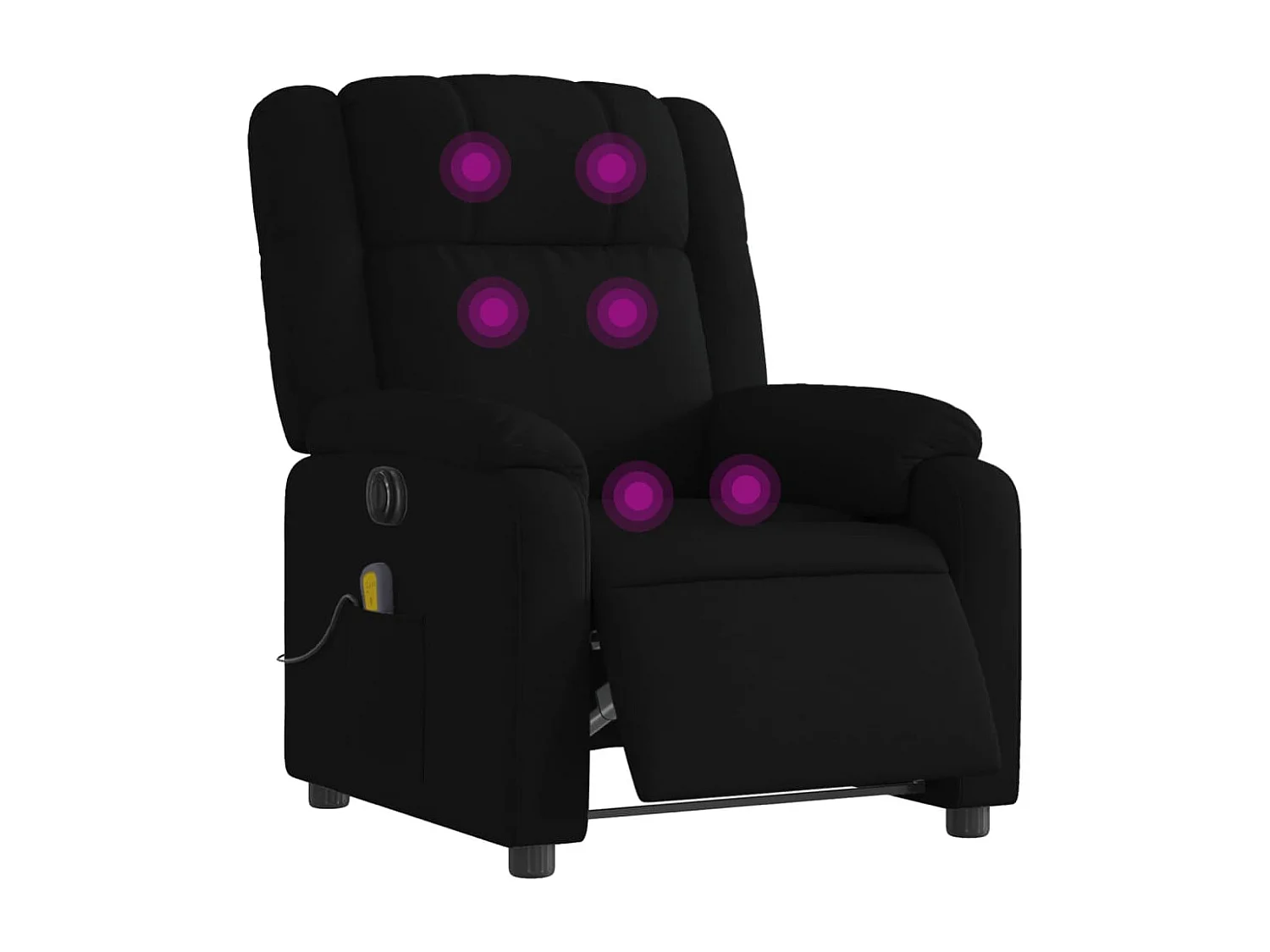 Sillón reclinable de masaje eléctrico tela negro